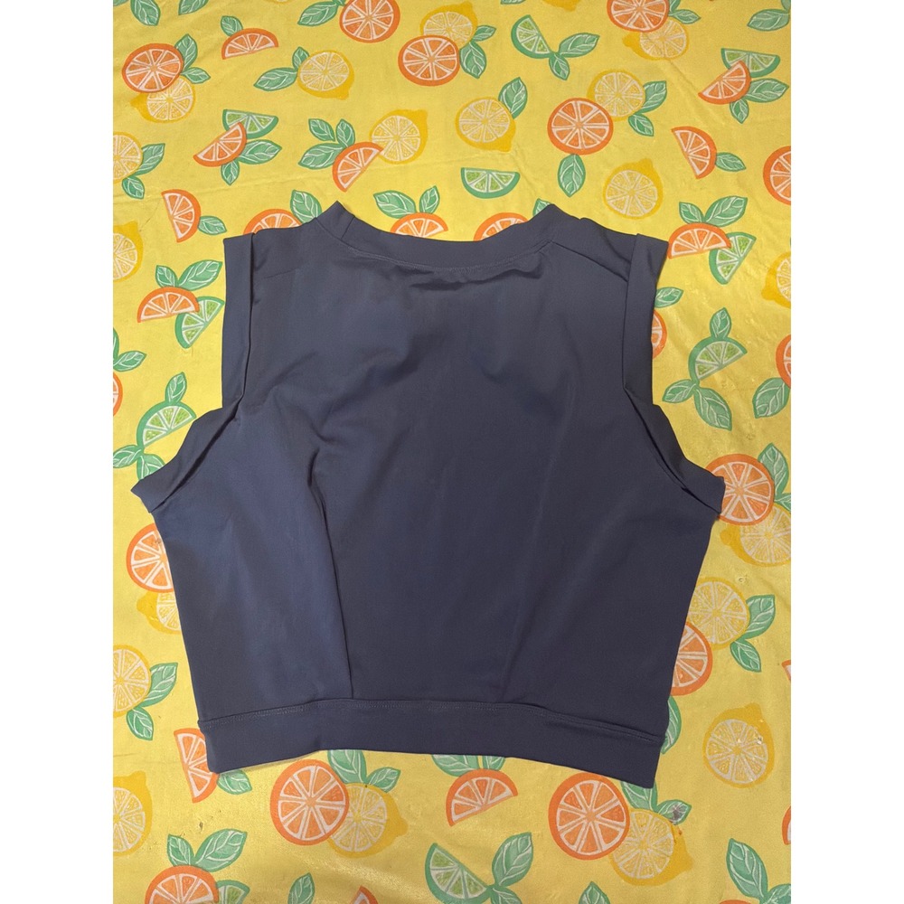 Athletic Womens Unbranded Crop‎ Tank Top Medium Charcoal Gray